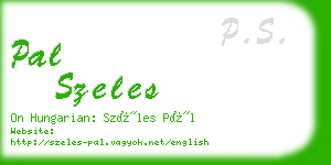 pal szeles business card